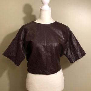 Forever 21 Faux Leather Top